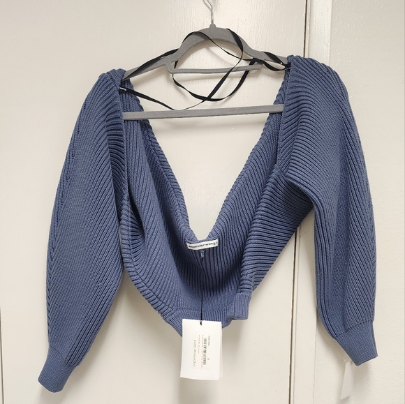 NWT Alexander Wang Blue Knit Shrug - Picture 8 of 8
